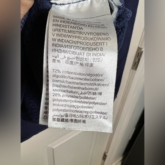 Calvin Klein Men's Mono Logo Crew Neck Sweatshirt - Navy Blue - Size Large - Picture 5 of 6